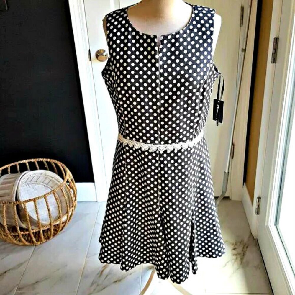 NEW! KARL LAGERFELD Static BLACK DRESS SZ 12